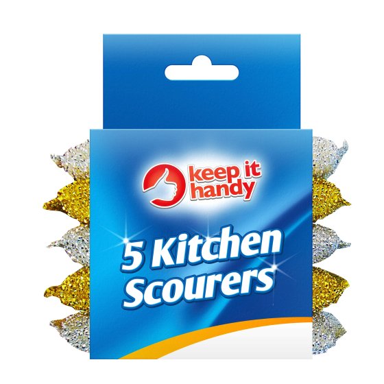 SCOURERS SPONGE FILLED 5PK