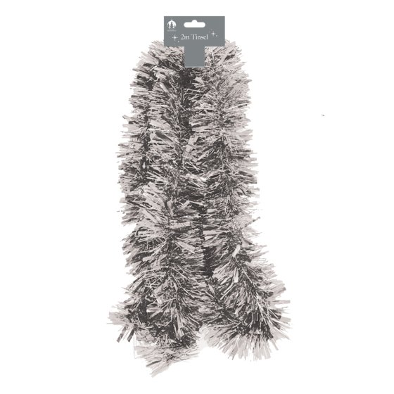XH3503 TINSEL 2M X 70MM CHUNKY SILVER