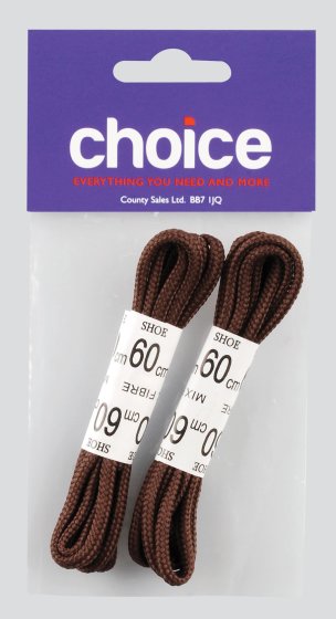 SH11016 60CM ROUND BROWN SHOE LACES