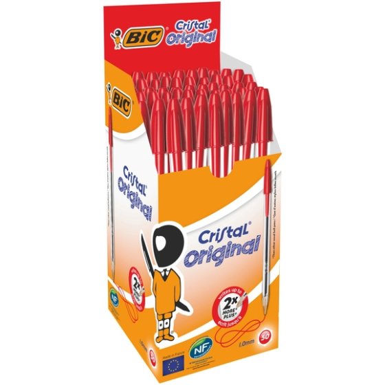 SH06806 PEN BIC CRISTAL MED RED