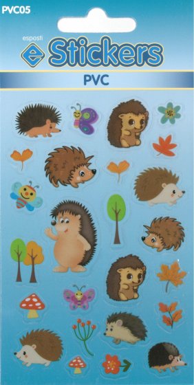 SH09114 STICKERS PVC HEDGEHOGS