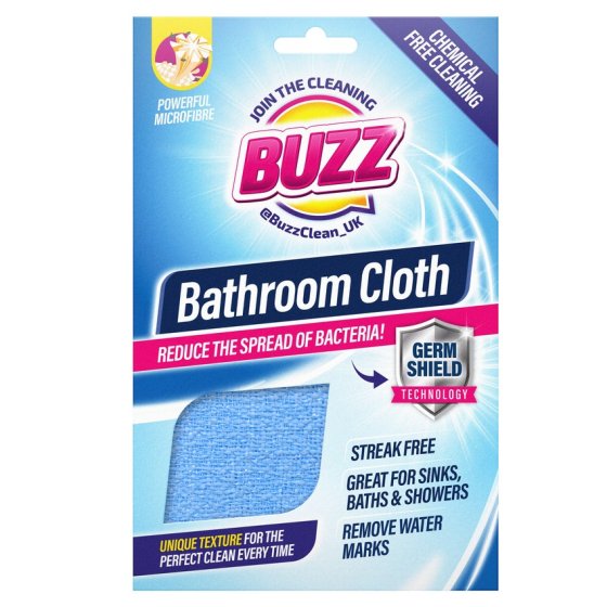 BUZZ MICROFIBRE BATHROOM CLOTH WITH GERM SHIE