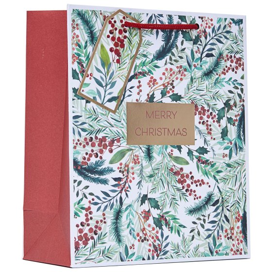 XH2320 GIFT BAG FESTIVE FOLIAGE M
