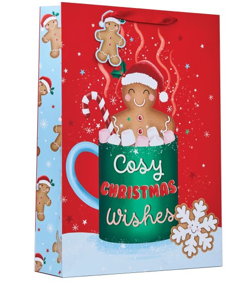 XH2918 GIFT BAG COSY CHRISTMAS XL