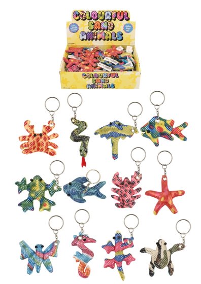 SJ09708 SJ09708 KEYRING SAND ANIMALS 7-12CM ASST