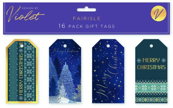 TAGS FAIRISLE 16PK