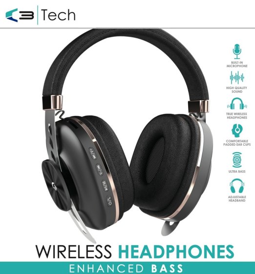 CJ0110 SJ04314 C3 OVERHEAD WIRELESS HEADPHONES