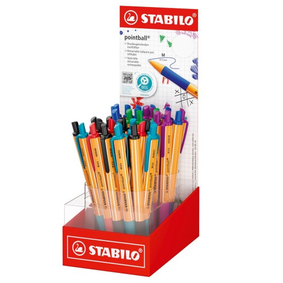 SJ07011 SJ07011 PENS STABILO POINTBALL RETRACTABLE ASST