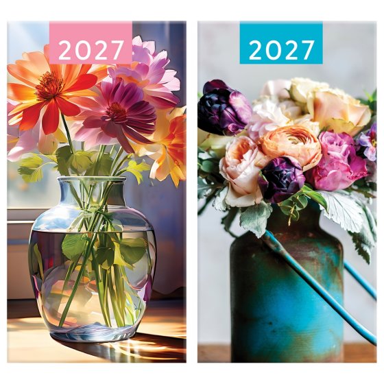 DJ0605 2027 DIARY SLIM PHOTOGRAPHIC FLORAL WTV ASST