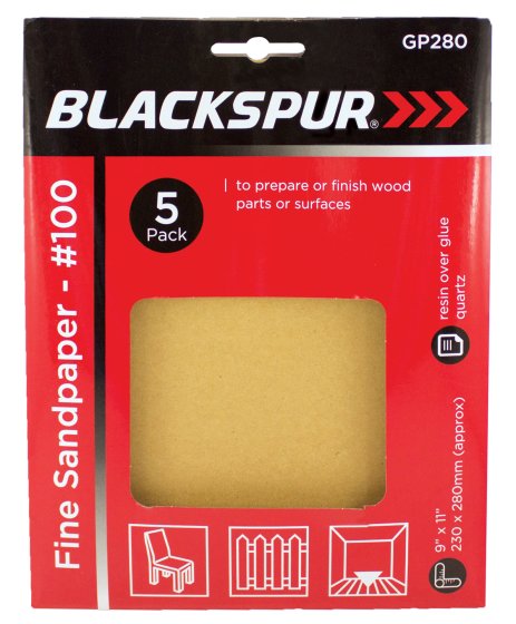 SANDPAPER FINE 5PC