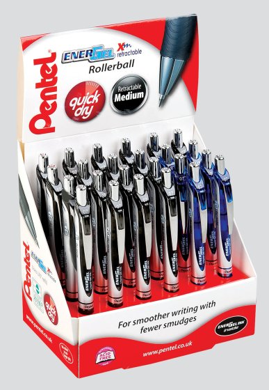 CH0913 SH07305 ENERGEL XM RETRACT PEN BLU-BLK