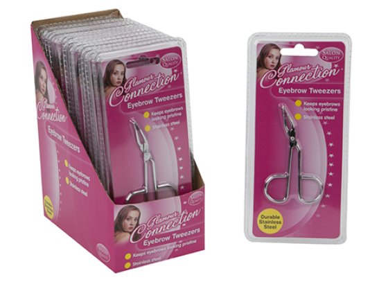 TWEEZER EYEBROW SS SCISSOR ACT