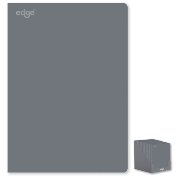SH01807 NOTEBOOK EDGE A4 GREY SOFT COV