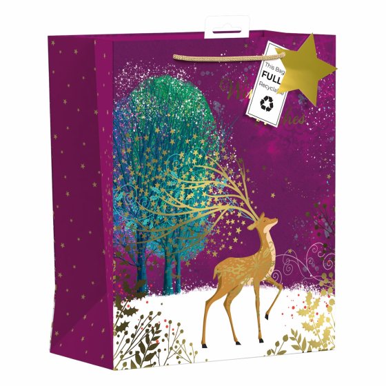 XH3011 GIFT BAG WHIMSICAL REINDEER L