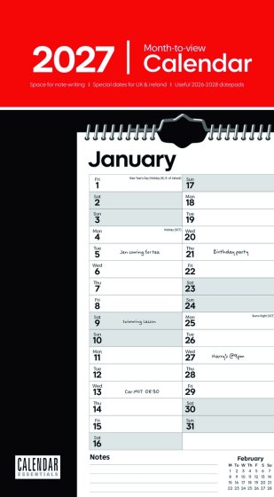 DJ0905 2027 CALENDAR ESSENTIAL MTV STUBBY