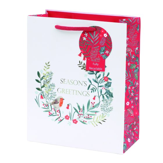 WIGIG GIFT BAG LUX WINTER GARDEN MED