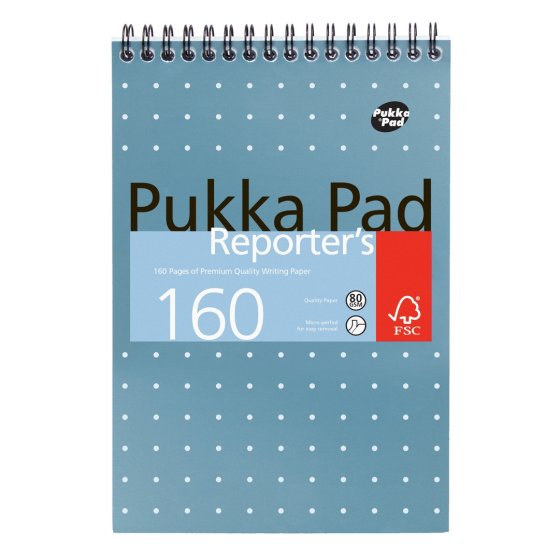 CJ0702 SJ01910 PUKKA METALLIC REPORTER PAD 160 PAGE