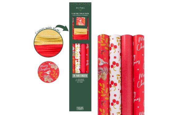 WIGIG WRAP 8M REDBERRY 4M RAFFIA 8 T