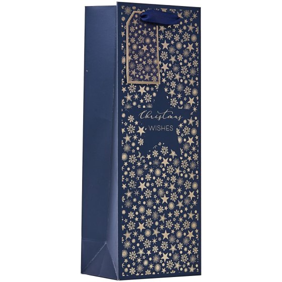 XH2409 BOTTLE BAG CHRISTMAS STAR