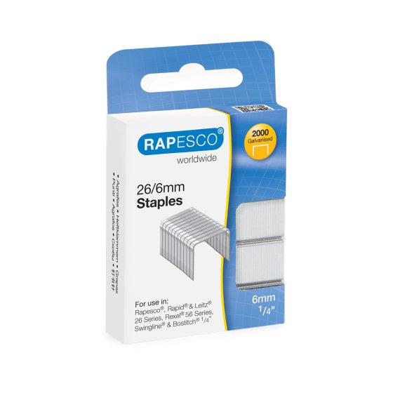 SH05010 STAPLES 26/6MM PACK OF 2000