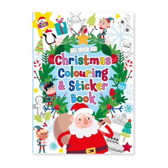 COLOURING AND STICKER BOOK CHRISTMAS A3