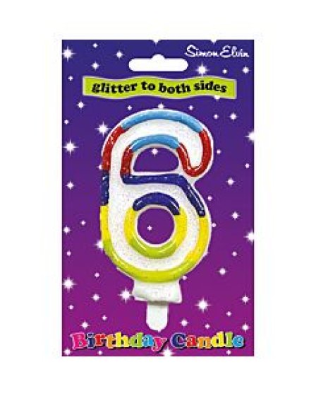 SH12011 CANDLE NUMERAL MULTI 6