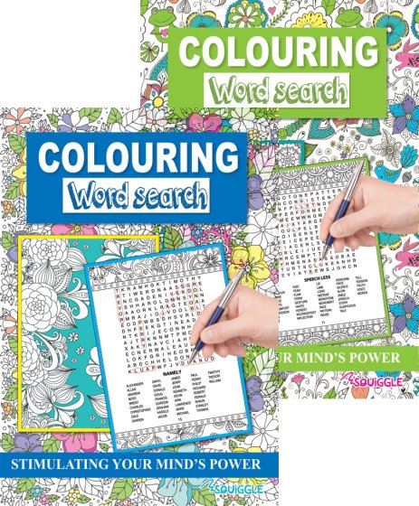 SH10302 WORDSEARCH COLOURING BOOK A4