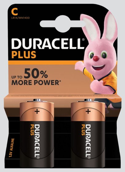 CH1314 SH11403 BATTERIES DURACELL PLUS C 2PK