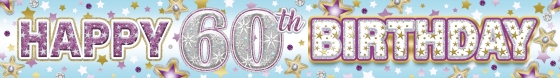 SJ13913 SJ13913 BANNER 2.7M PARTY AGE 60 UNISEX