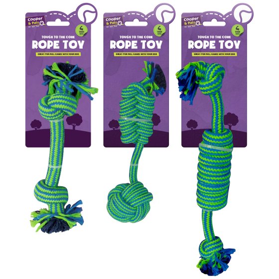 PET TOY SM ROPE DOG ASSTD