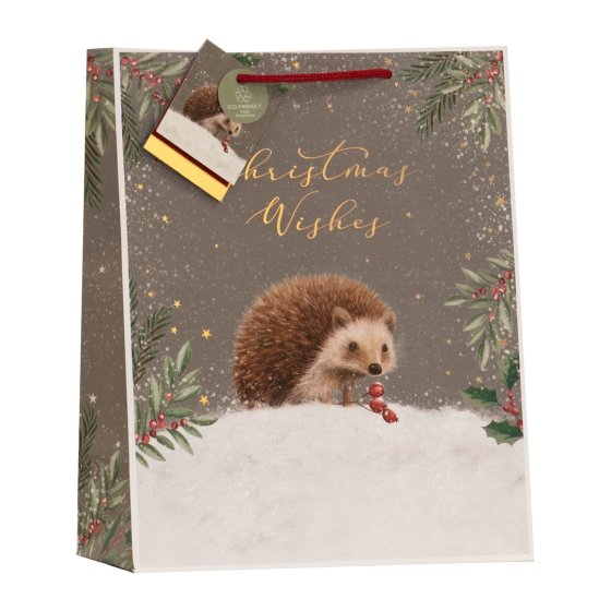 GIFT BAG CHRISTMAS HEDGEHOG L
