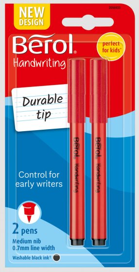 SH07105 HANDWRITING PEN TWIN PACK BLK