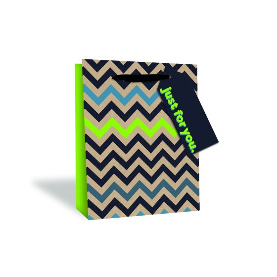 SH14432 GIFT BAG ZIG ZAG MED