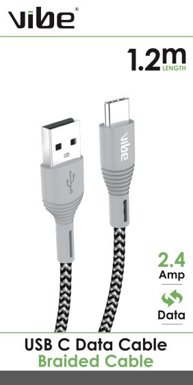 SH04512 USB C DATA CABLE 1.2M BRAIDED
