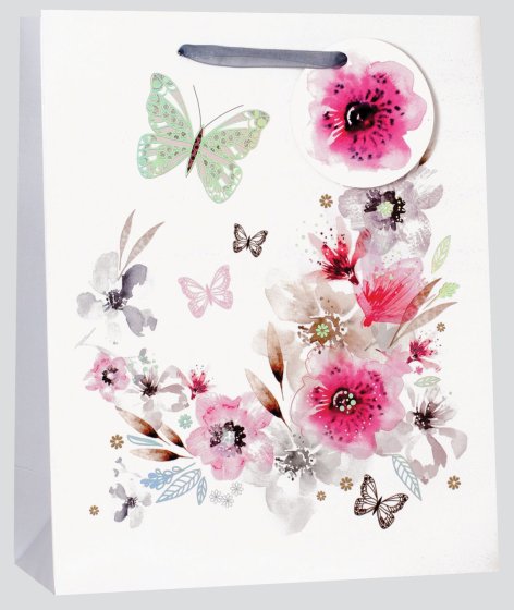 SF11910 GIFT BAG FLOWER & BUTTERFLY LA