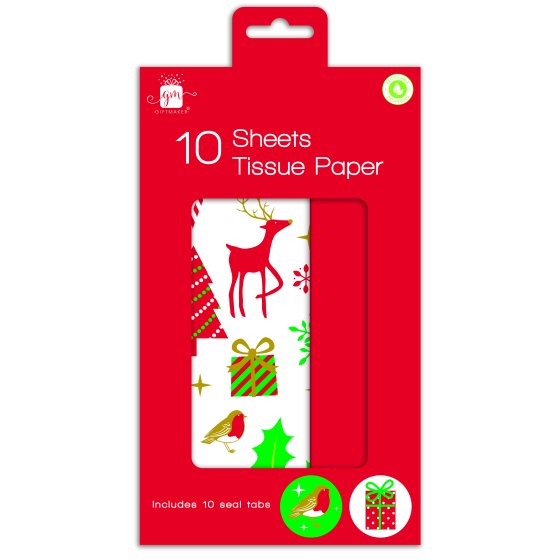 WIGIG TISSUE PAPER 10 SH W/SEAL TABS