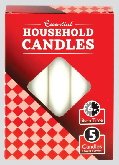 SH11210 HOUSEHOLD CANDLES 5'S