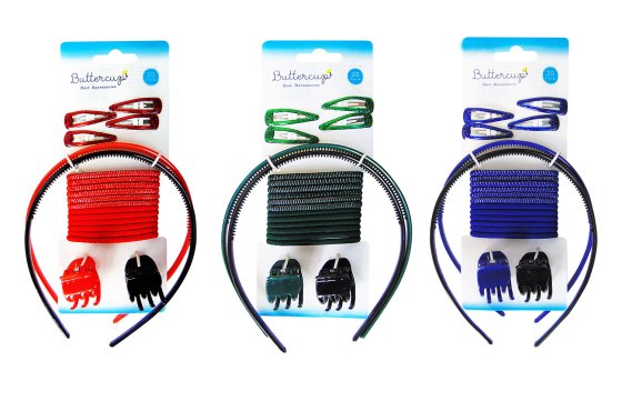CHILDRENS HAIR ACCESORY SET 20PK