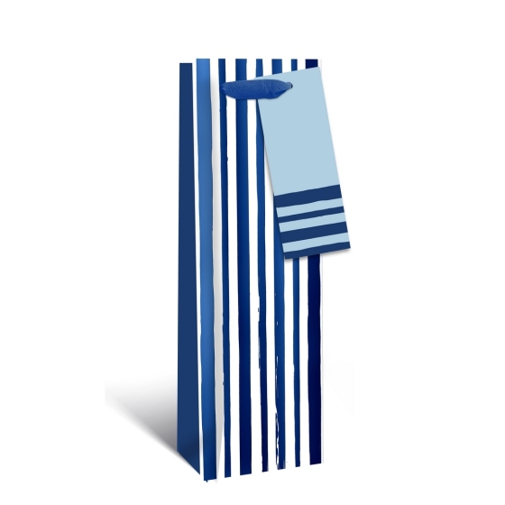 SJ15243 SJ15243 BOTTLE BAG BLUE STRIPES