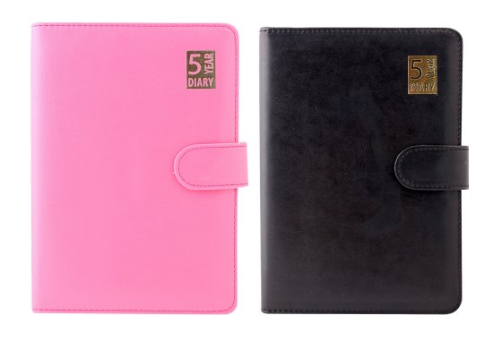 CJ1509 SJ11117 A5 DAP 5 YEAR OPEN DIARY BRIGHTS ASST