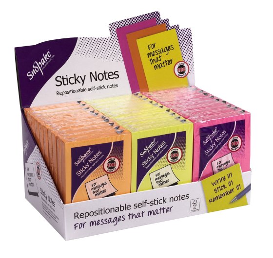 CH0403 SH03005 STICKY NOTES NEON 76 X 50MM 100 SHEETS