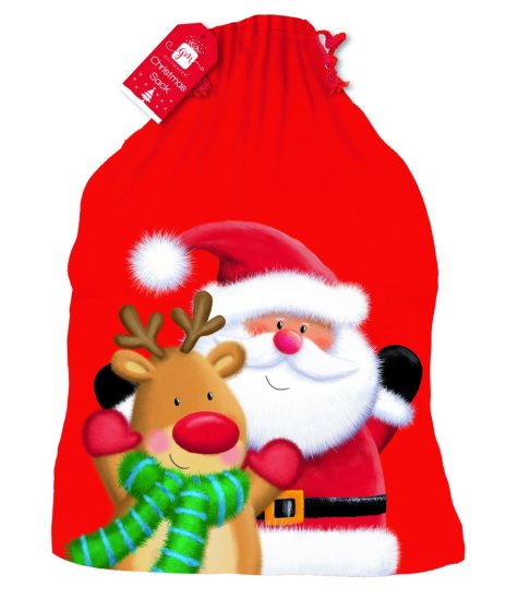 SACK SANTA WITH CORD CLOSURE