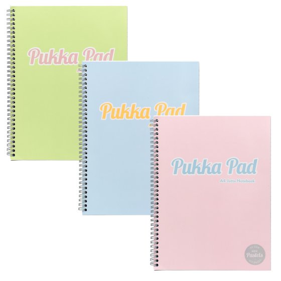 AJ0301 PUKKA PASTEL JOTTA PAD SPIRAL A4 ASST