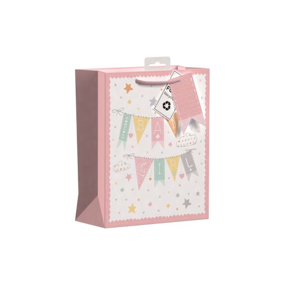 SH14512 GIFT BAG BABY GIRL MED