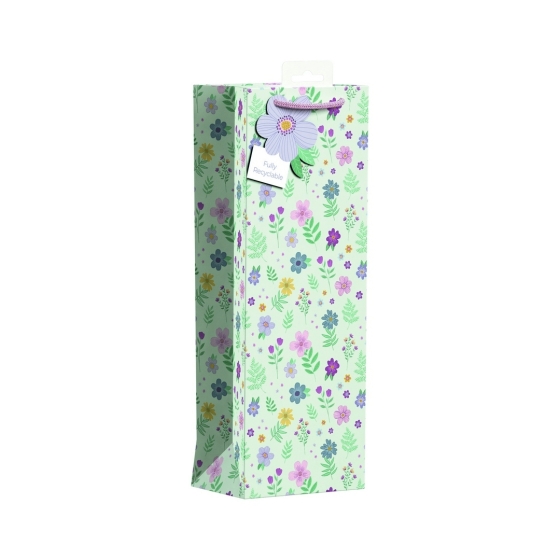 SJ15130 SJ15130 BOTTLE BAG DITSY FLORAL GIFT