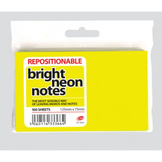 CJ0711 SJ02804 NEON NOTES 125X75MM