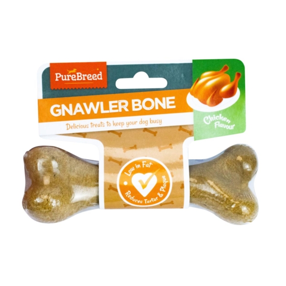 PET TREAT CHICKEN GNAWLER BONE 105G