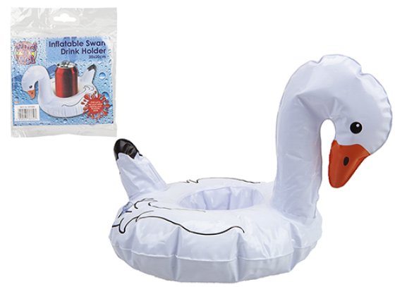 INFLATABLE SWAN DRINK HOLDER
