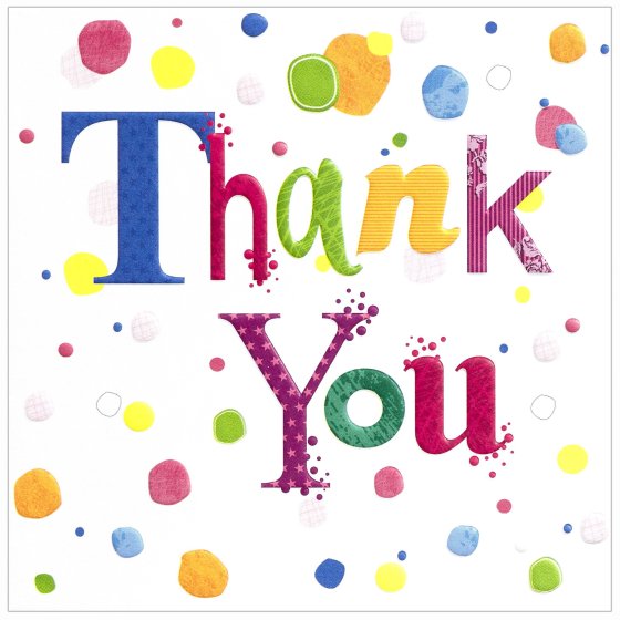 SH14905 CARD THANK YOU SPOTS