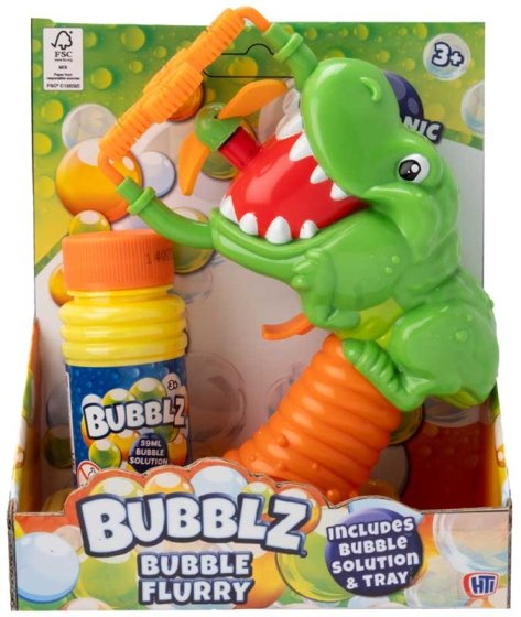 ** NEW FOR 2025 ** DINOSAUR FLURRY BUBBLE MACHINE